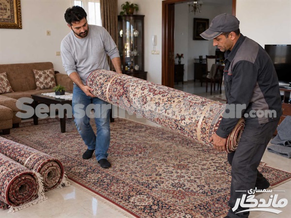 فروش یکجای چند فرش منزل به سماری